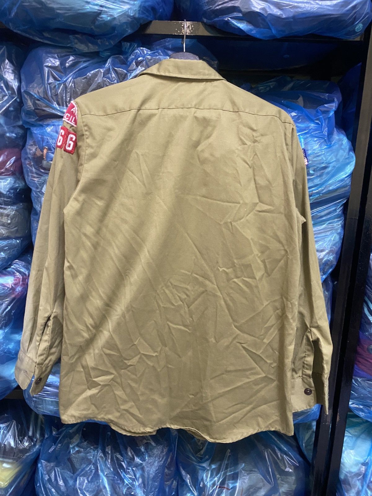 Vintage 1960s Boy Scouts of America Olive Green Uniform Shirt Size US M / EU 48-50 / 2 - 8 Thumbnail
