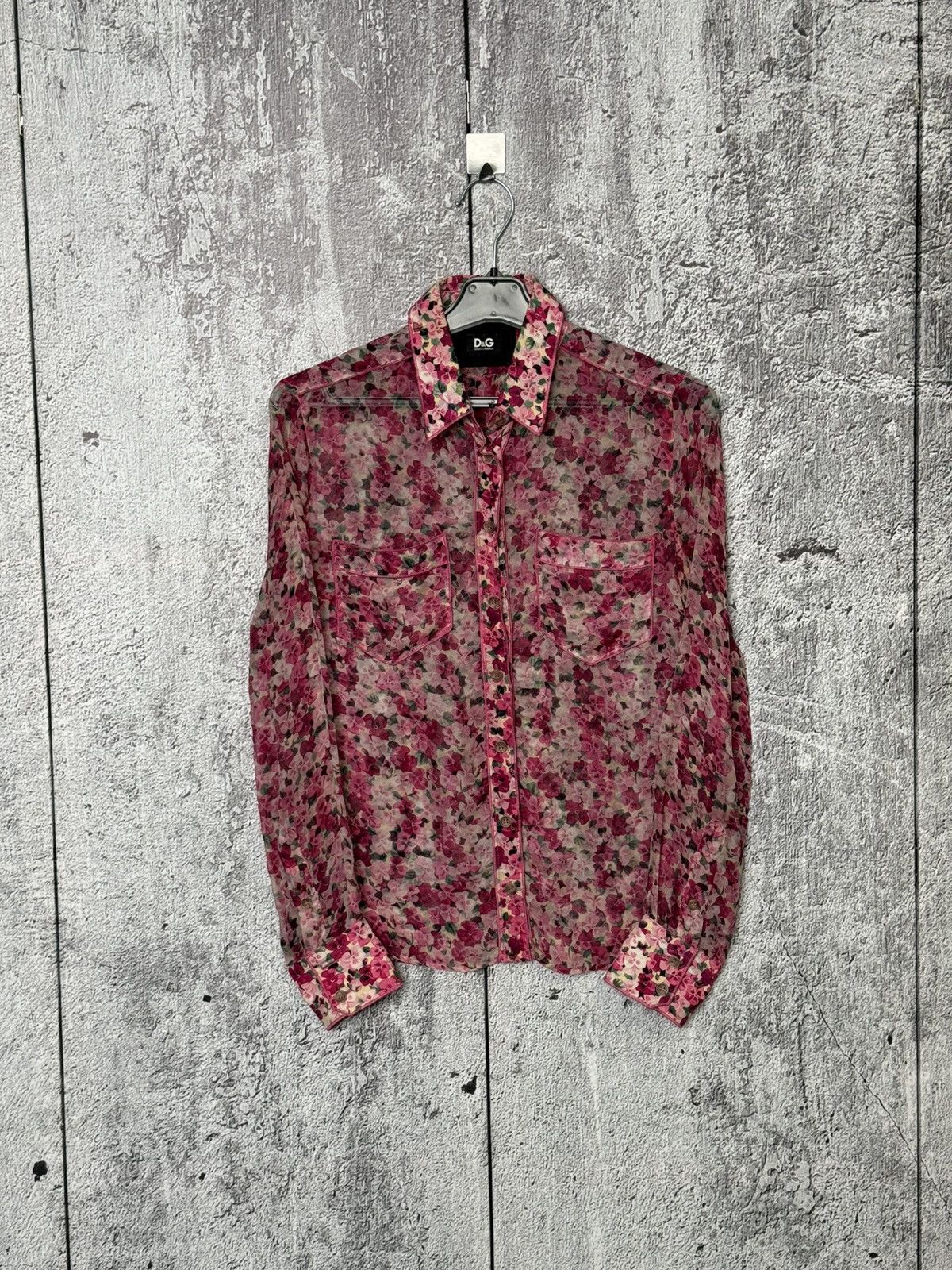 Dolce & Gabbana Dolce & Gabbana Silk Shirt D&G Floral Sheer Button Up Blouse Size XS / US 0-2 / IT 36-38 - 1 Thumbnail
