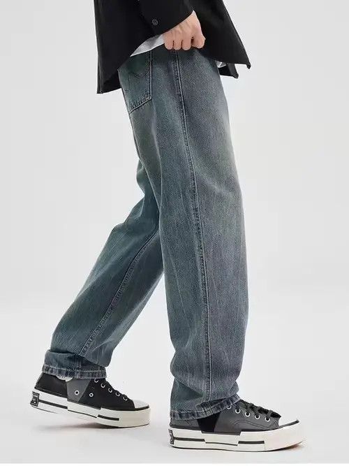 Japanese Brand Vintage Street Wash Casual Loose Jeans Size US 32 / EU 48 - 2 Thumbnail