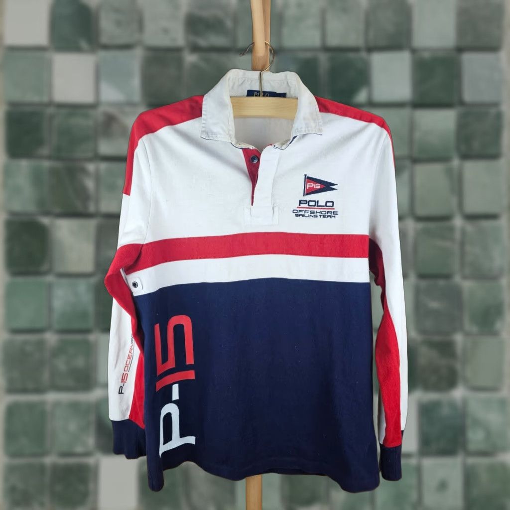 Polo Ralph Lauren VINTAGE POLO RALPH LAUREN OFFSHORE SAILING TEAM RUGBY SHIRT SZ MENS CONTEMPORARY Size US M / EU 48-50 / 2 - 1 Thumbnail