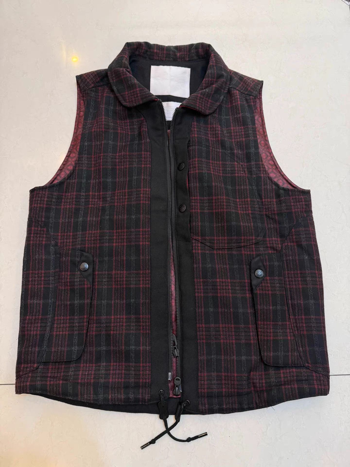 White Mountaineering WHITE MOUNTAINEERING Scottish Check Wool Technical Vest K3 Size US S / EU 44-46 / 1 - 1 Thumbnail