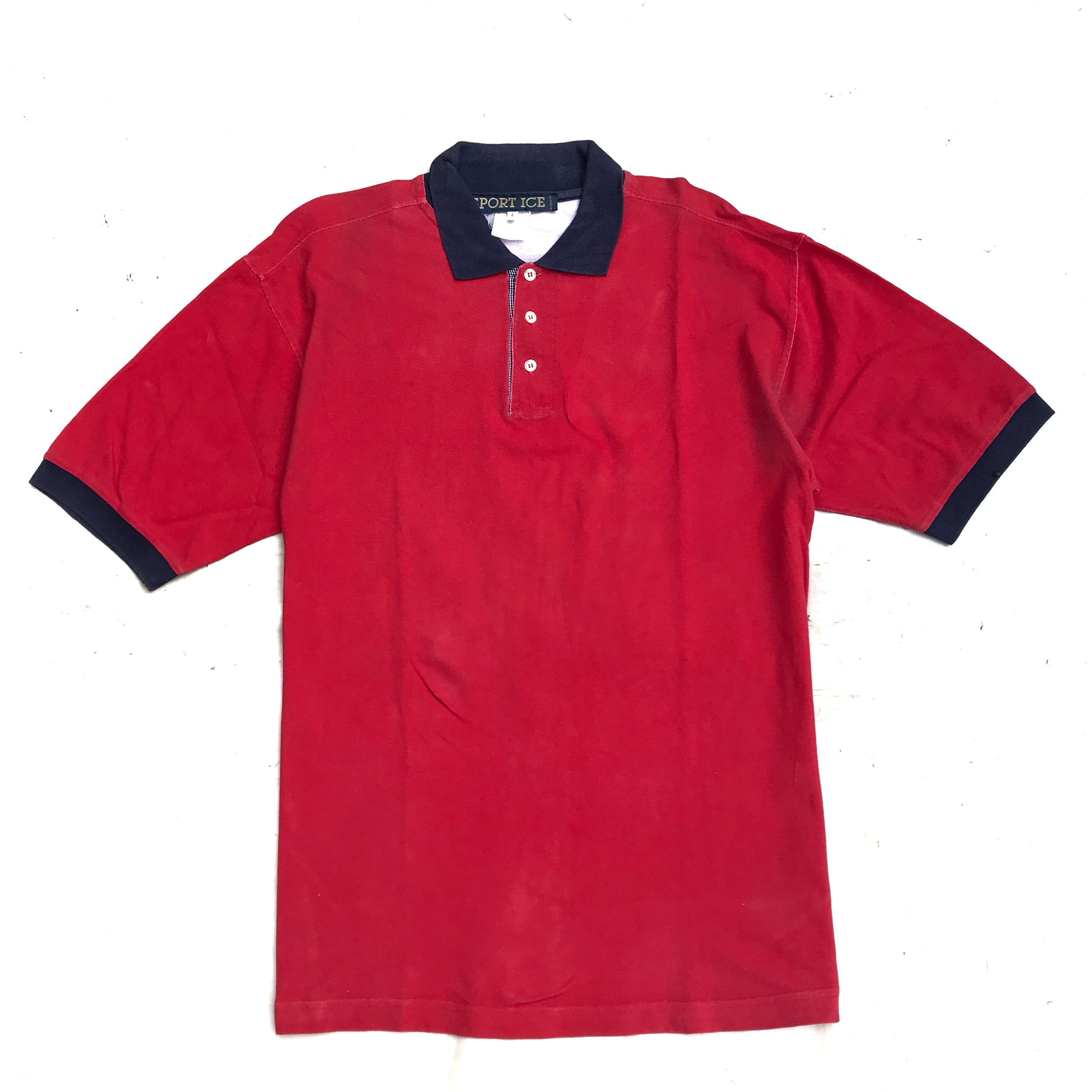 Iceberg × Vintage Vintage Sport Ice Italy Iceberg history Polo Shirt Red Navy Size US XL / EU 56 / 4 - 7 Thumbnail