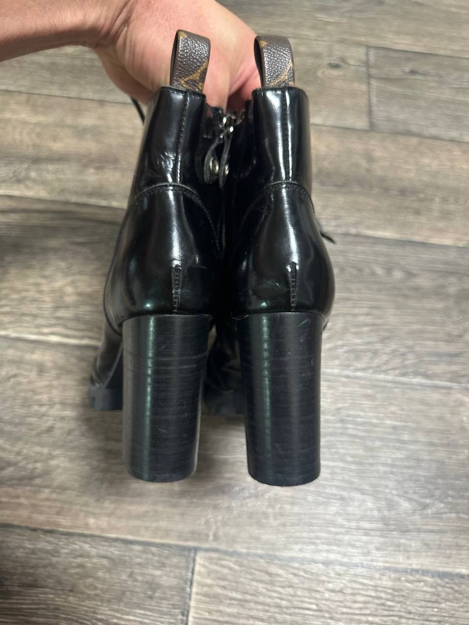 Louis Vuitton LOUIS VUITTON Boots Black leather Women heels size 37 Size US 7 / IT 37 - 5 Thumbnail