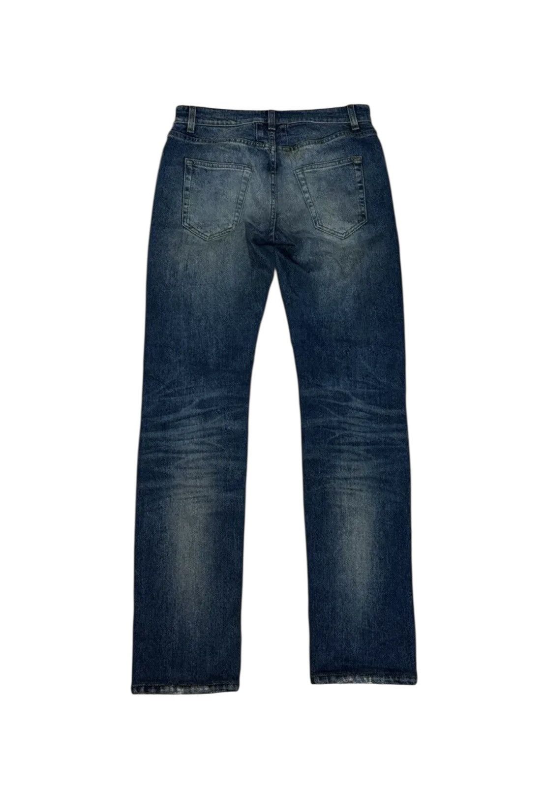 Saint Laurent Paris Saint Laurent Studded Leather Patch Distressed Denim Jean Size US 28 / EU 44 - 2 Thumbnail
