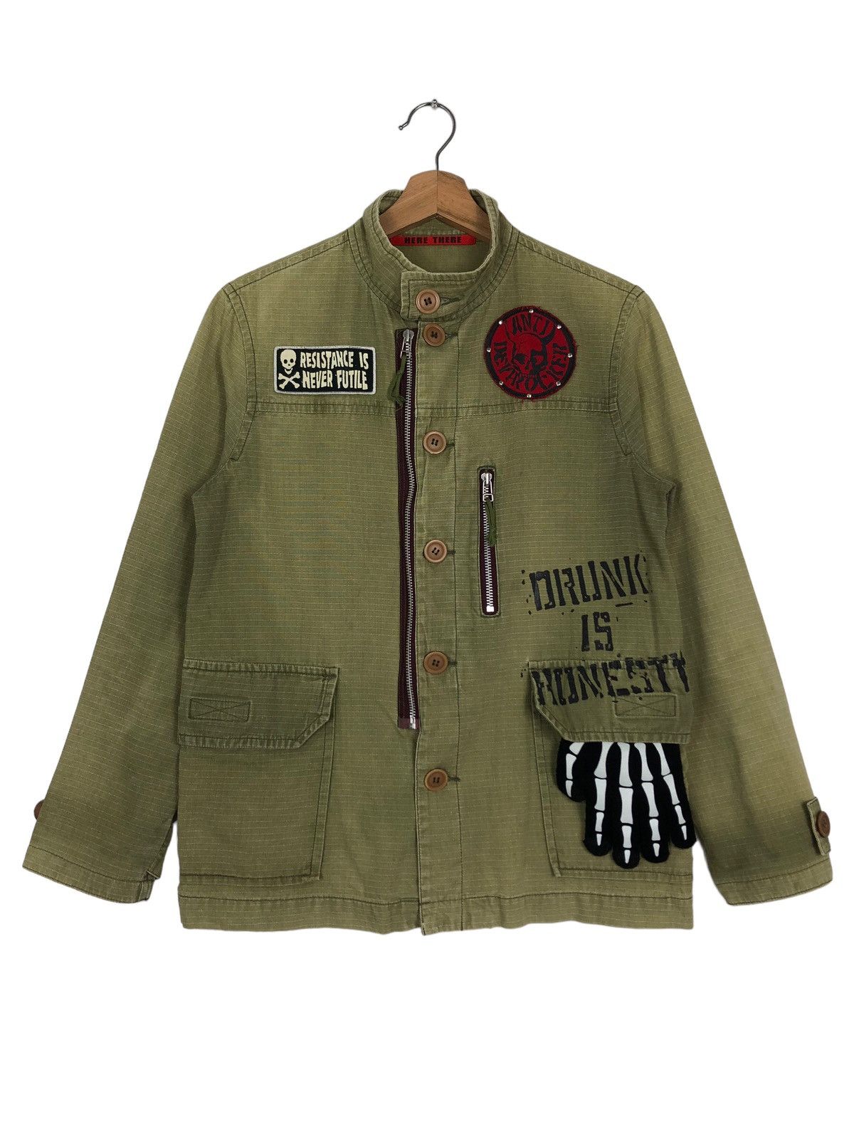 Japanese Brand 🔥Here There Chore Jacket Punk Design Distressed Style Size US M / EU 48-50 / 2 - 1 Thumbnail