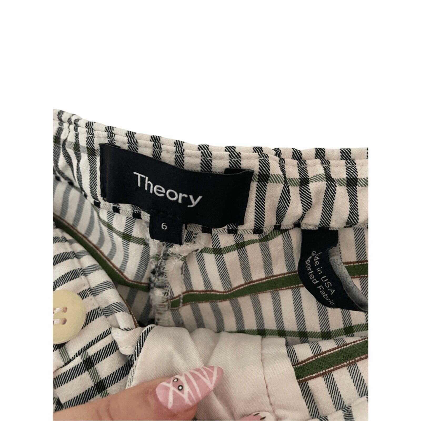 Theory Theory Women's Capri Novelty Print Dress Pixie Slacks SZ 6 Size 28" / US 6 / IT 42 - 6 Thumbnail