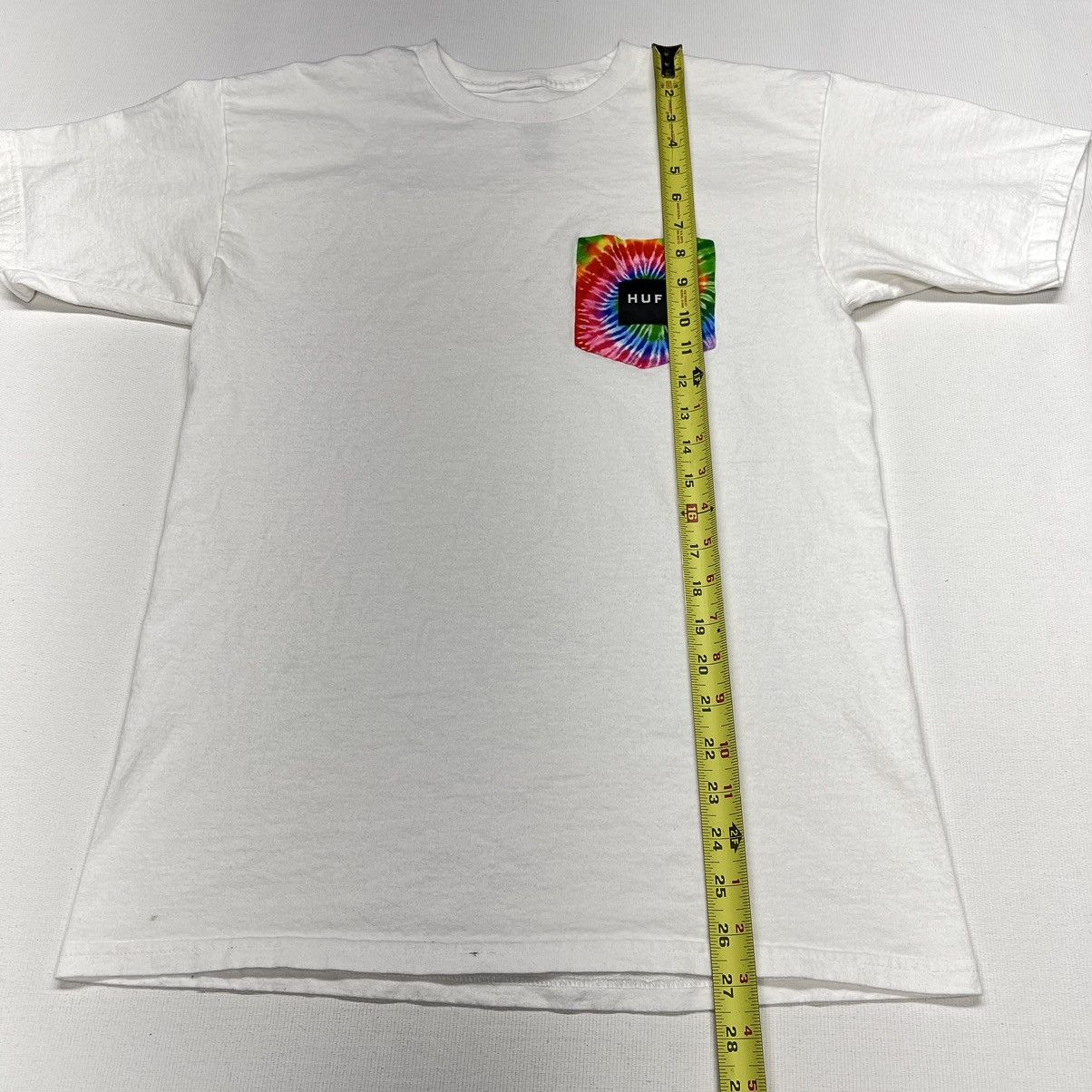 Huf HUF Tee Shirt White Tie Dye Pocket Logo Short Sleeve Skate Size US M / EU 48-50 / 2 - 16 Thumbnail