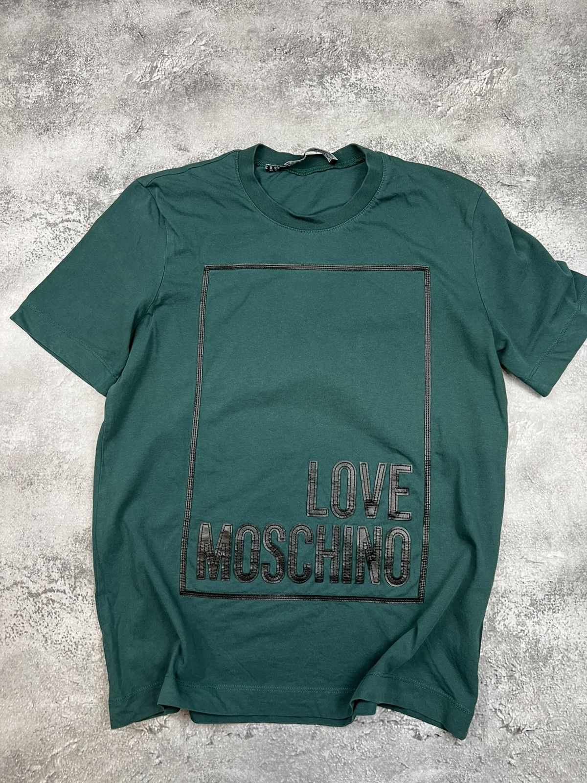 Love Moschino Love Moschino Womens Basic Green T Shirt Tee Size L / US 10 / IT 46 - 1 Thumbnail
