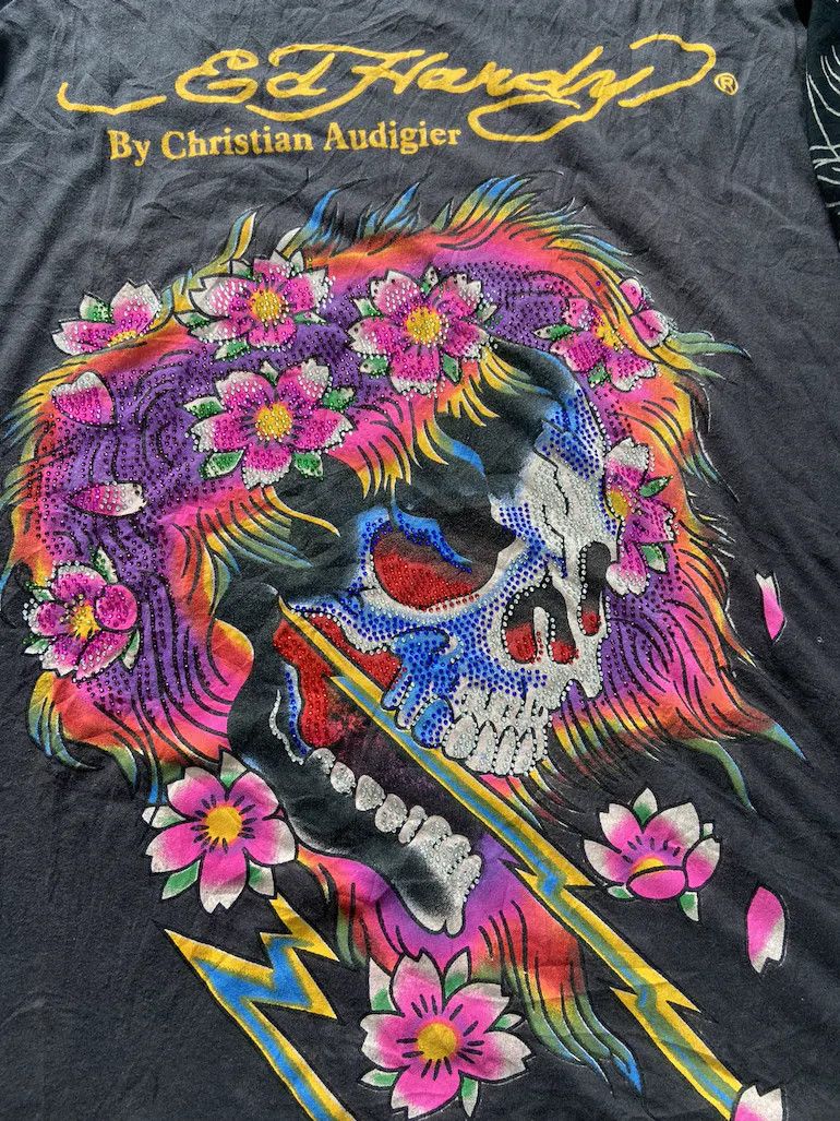 Christian Audigier × Ed Hardy Ed Hardy by Christian Audigier Dragons Flame skull🐉🔥💀 y2k Size US L / EU 52-54 / 3 - 3 Thumbnail
