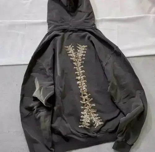 Japanese Brand × Vintage Art Skeleton Vertebrae Zip Up Hoodie Size US XL / EU 56 / 4 - 4 Thumbnail