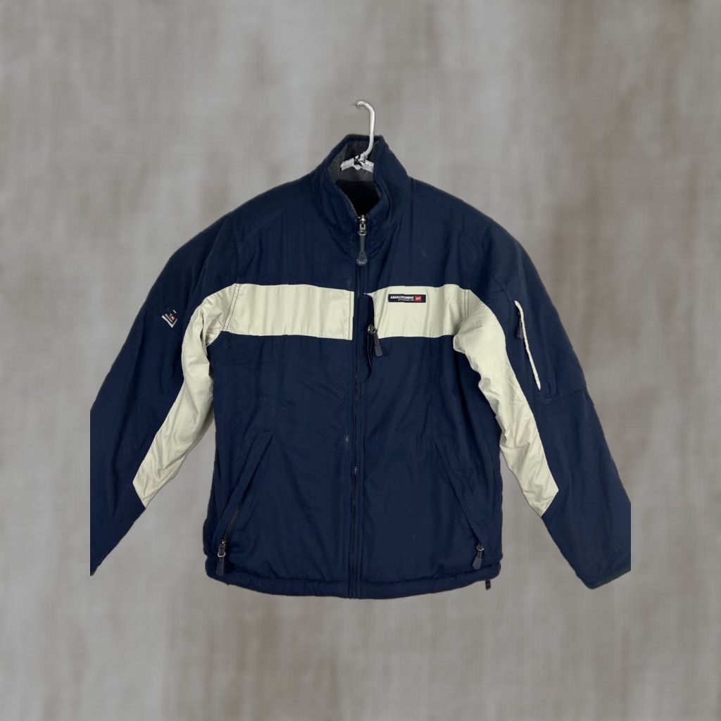 Abercrombie & Fitch VINTAGE Abercrombie & Fitch Men Small Blue Fleece Lined Coat Jacket Reversible Blue Gray Windbreaker Size US S / EU 44-46 / 1 - 1 Thumbnail