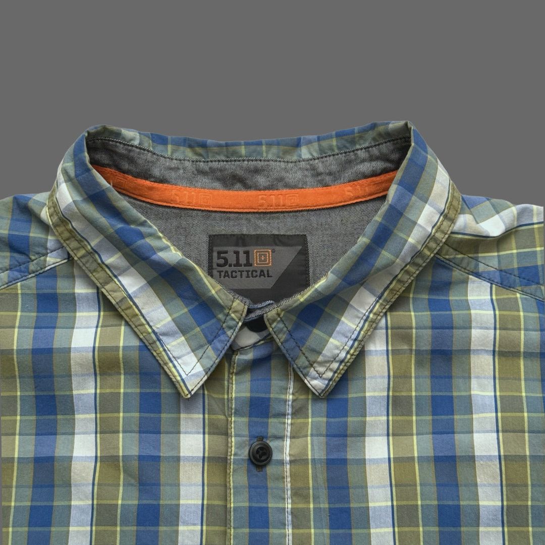 5.11 5.11 Tactical Single Flex Covert Short SS Size M Blue/Green Size US M / EU 48-50 / 2 - 4 Thumbnail