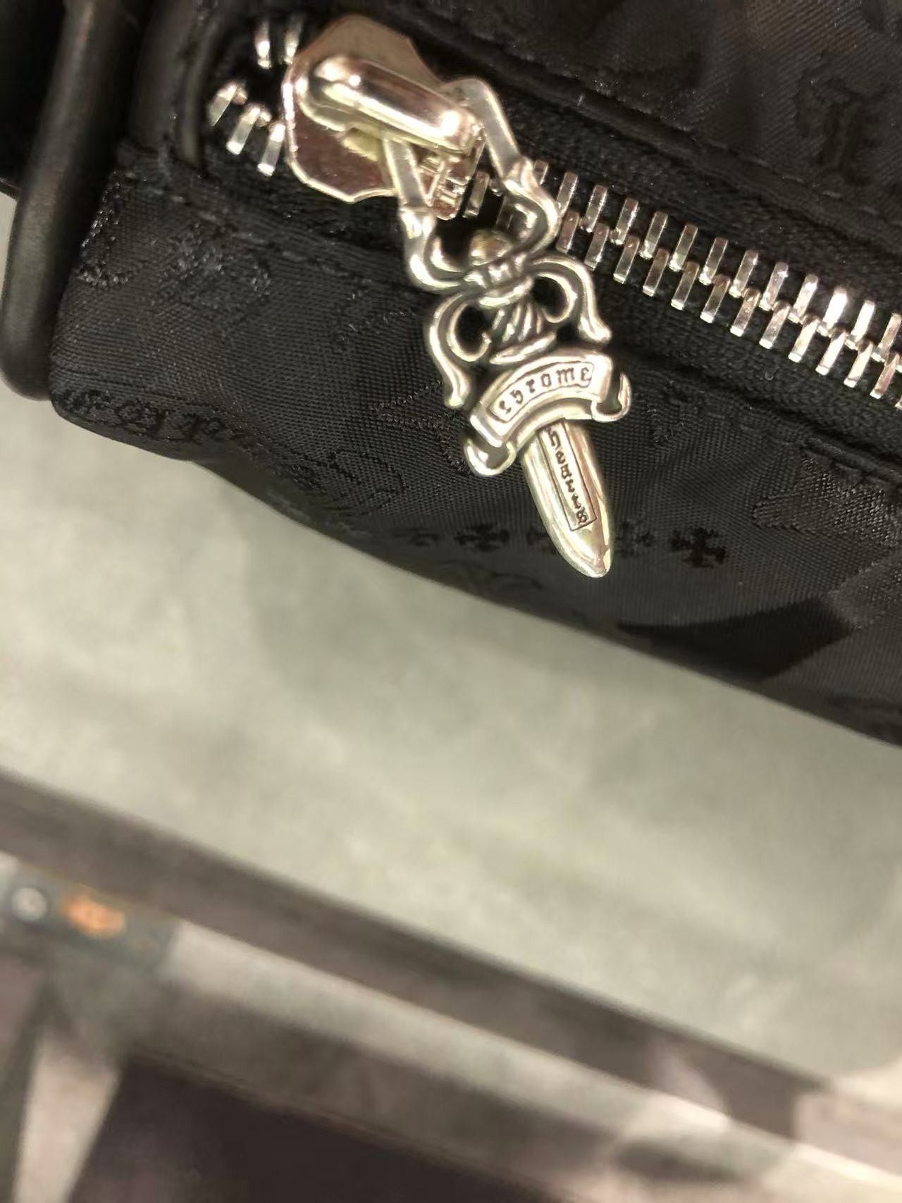 Chrome Hearts Chrome Hearts Silver Dagger Tonal Monogram Black Nugget Bag Size ONE SIZE - 12 Thumbnail