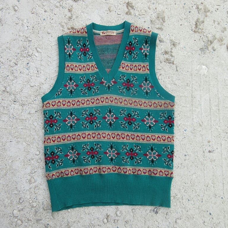 Vintage Vintage cresknit Knit Sweater Fair Isle Cresknit Size M Size US M / EU 48-50 / 2 - 1 Thumbnail