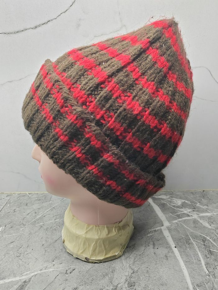 Japanese Brand Vintage Unknown Stripe Beanie Snowcap Size ONE SIZE - 4 Thumbnail