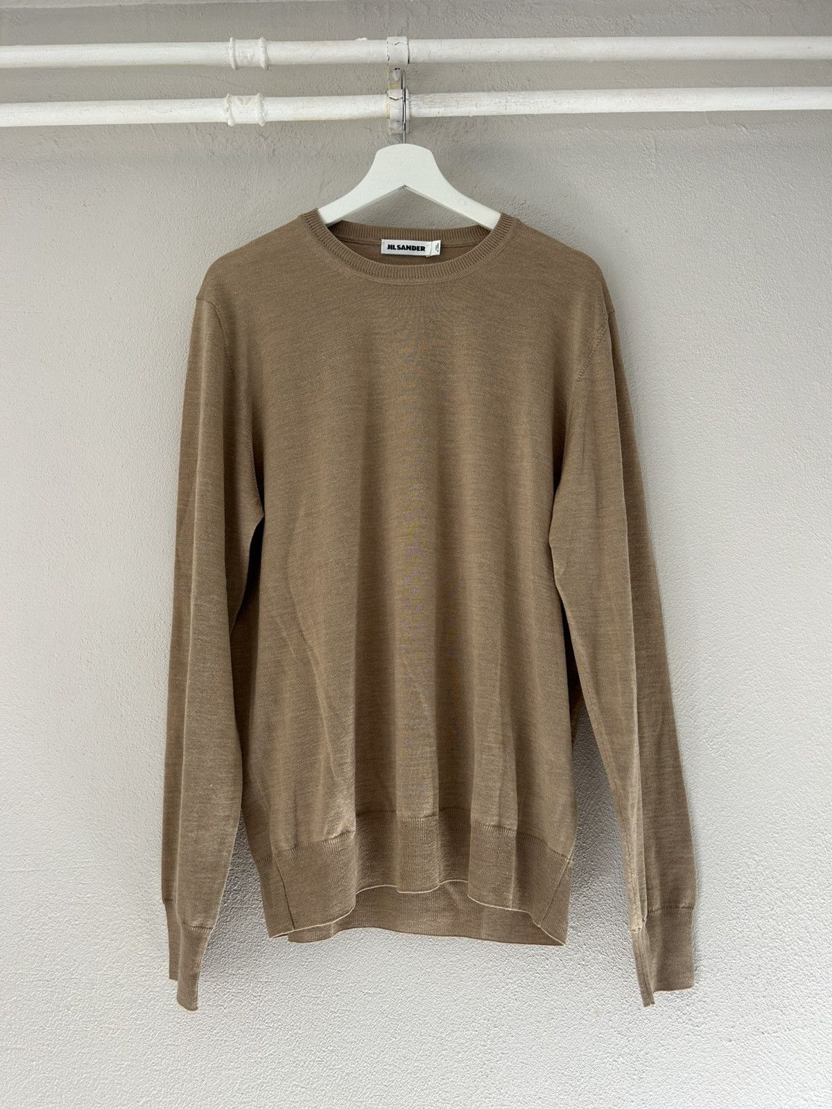 Jil Sander Jil Sander Beige Wool-Silk Blend Sweater Size US XL / EU 56 / 4 - 1 Thumbnail