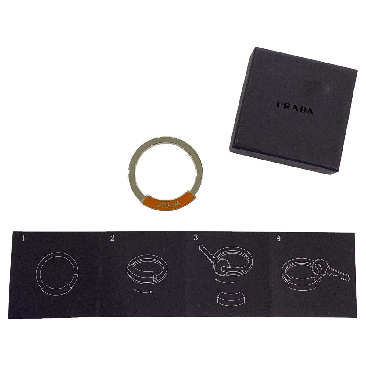 Prada Prada Silver Logo Keyring Size ONE SIZE - 5 Thumbnail