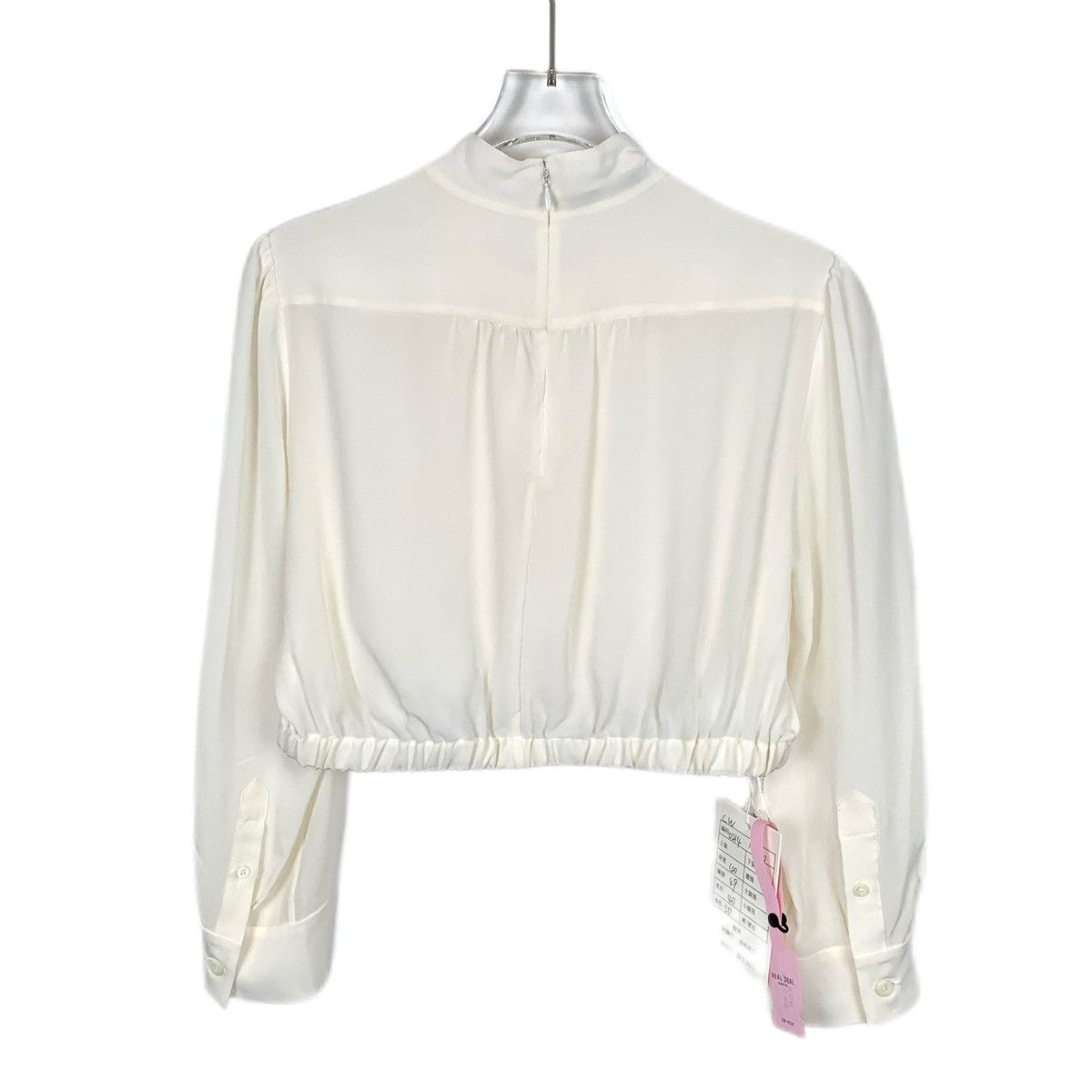 Prada Prada Off-white Bow Tie Silk Long Sleeve Shirt K26WX Size M / US 6-8 / IT 42-44 - 2 Thumbnail