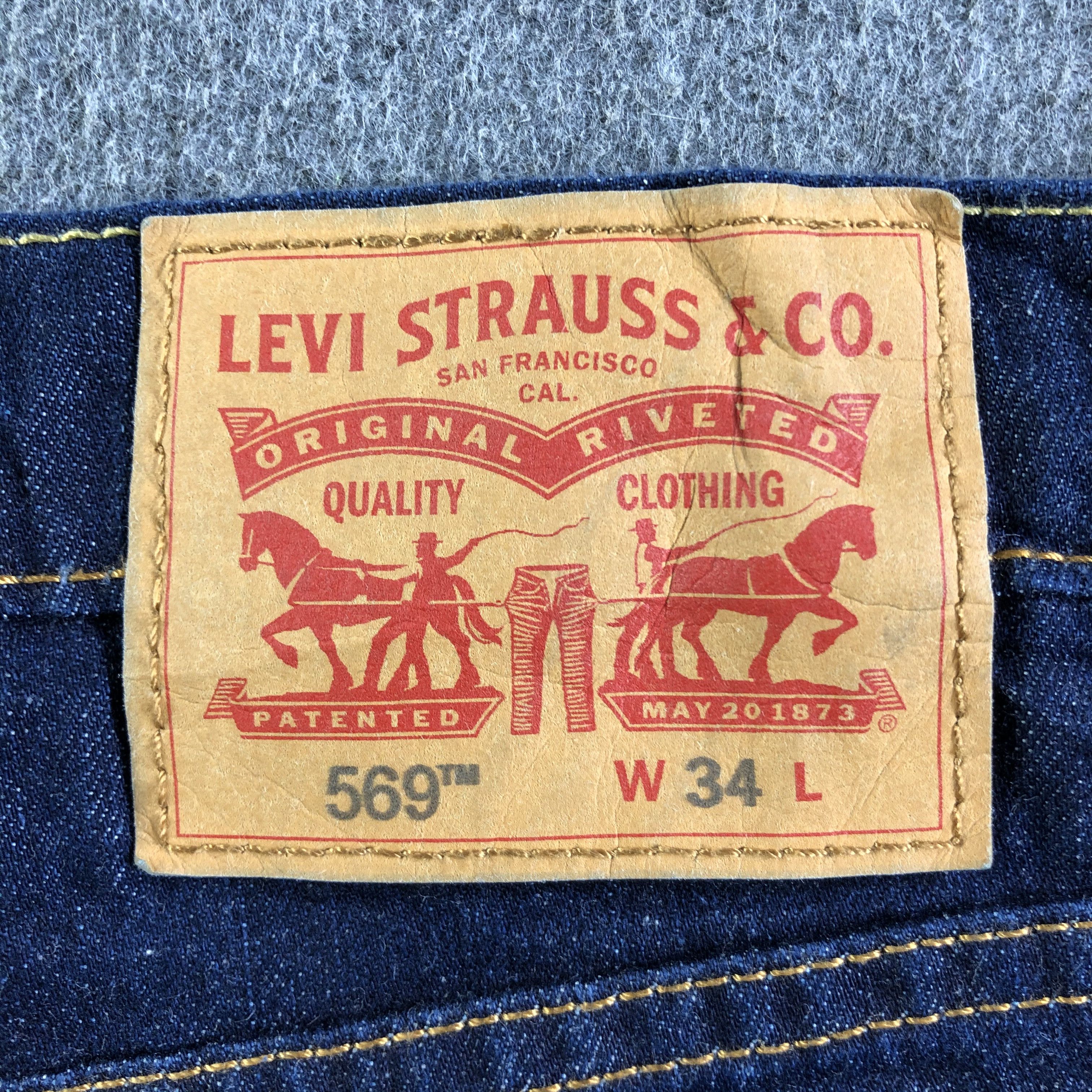 Levi's × Vintage Vintage Blue Wash Levis 569 Jeans-J4435 Size 35" - 5 Thumbnail