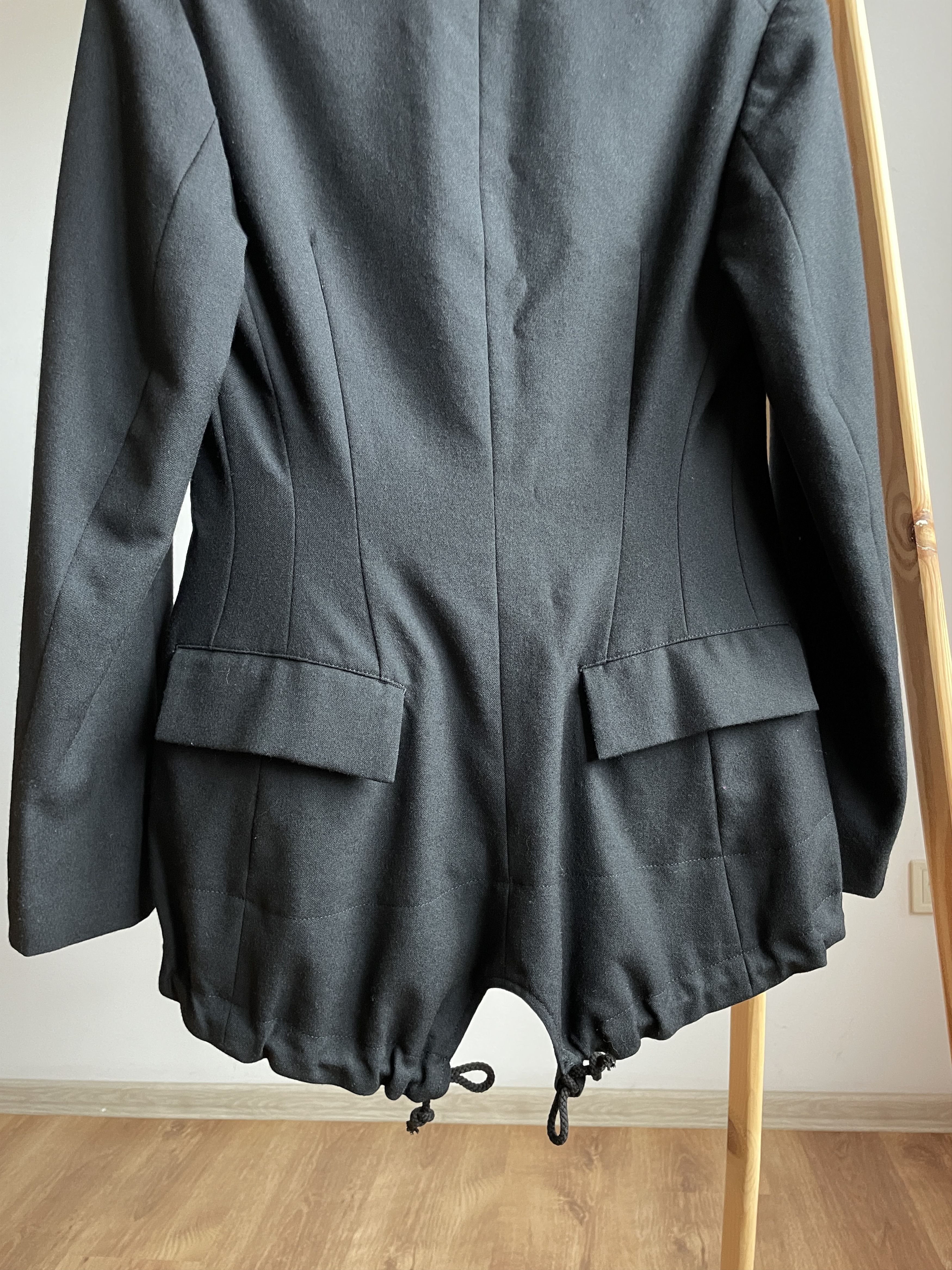 Yohji Yamamoto Y's Yohji Yamamoto AW 2010 Womens Drawstring Hem Wool Blazer Size M / US 6-8 / IT 42-44 - 8 Thumbnail