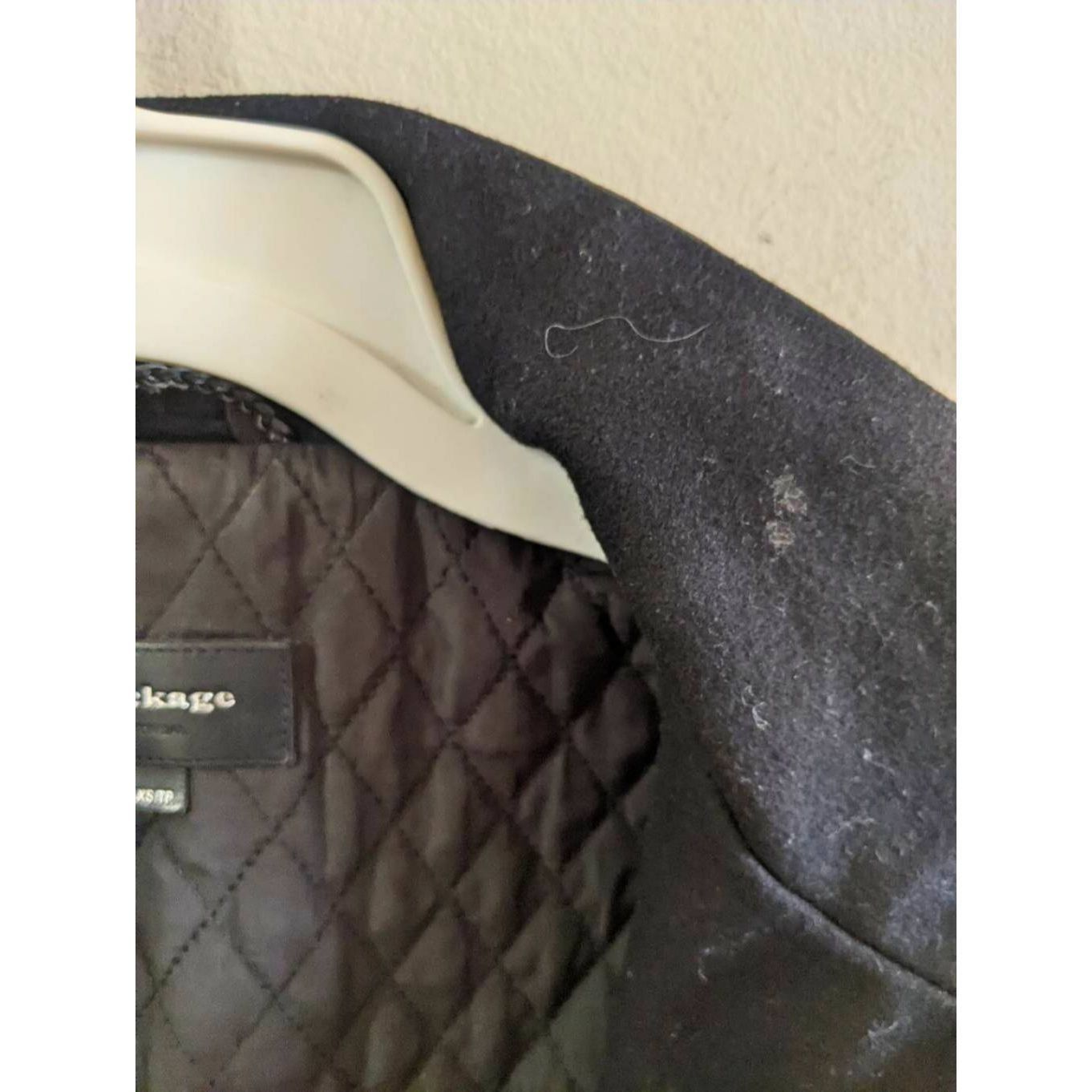 Mackage Mackage Wool Leather Sleeve Coat XS Black Moto Style Jacket Size XS / US 0-2 / IT 36-38 - 10 Thumbnail
