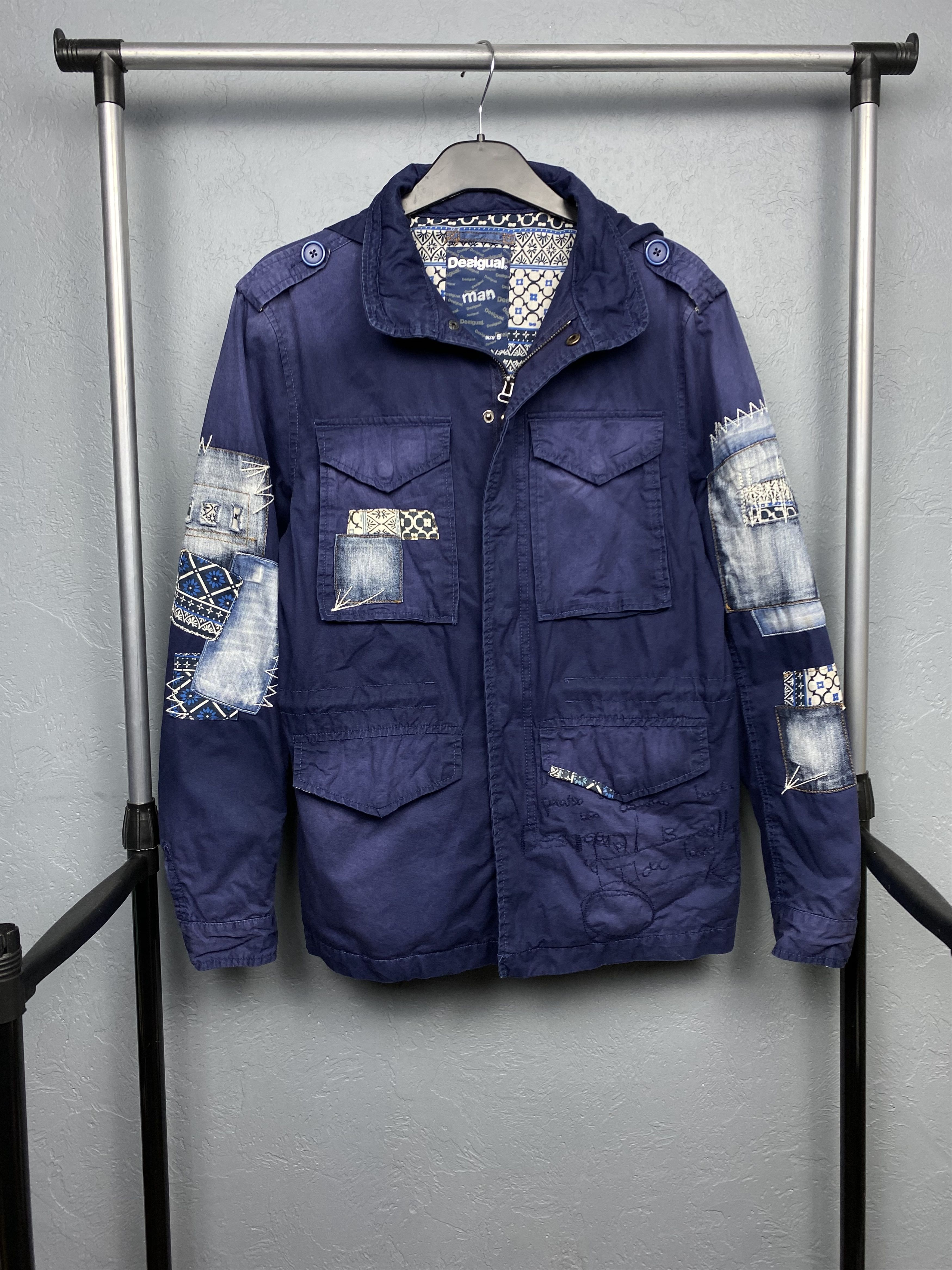 Desigual × Vintage Desigual Vintage Mens Patchwork Jacket Size US S / EU 44-46 / 1 - 1 Thumbnail