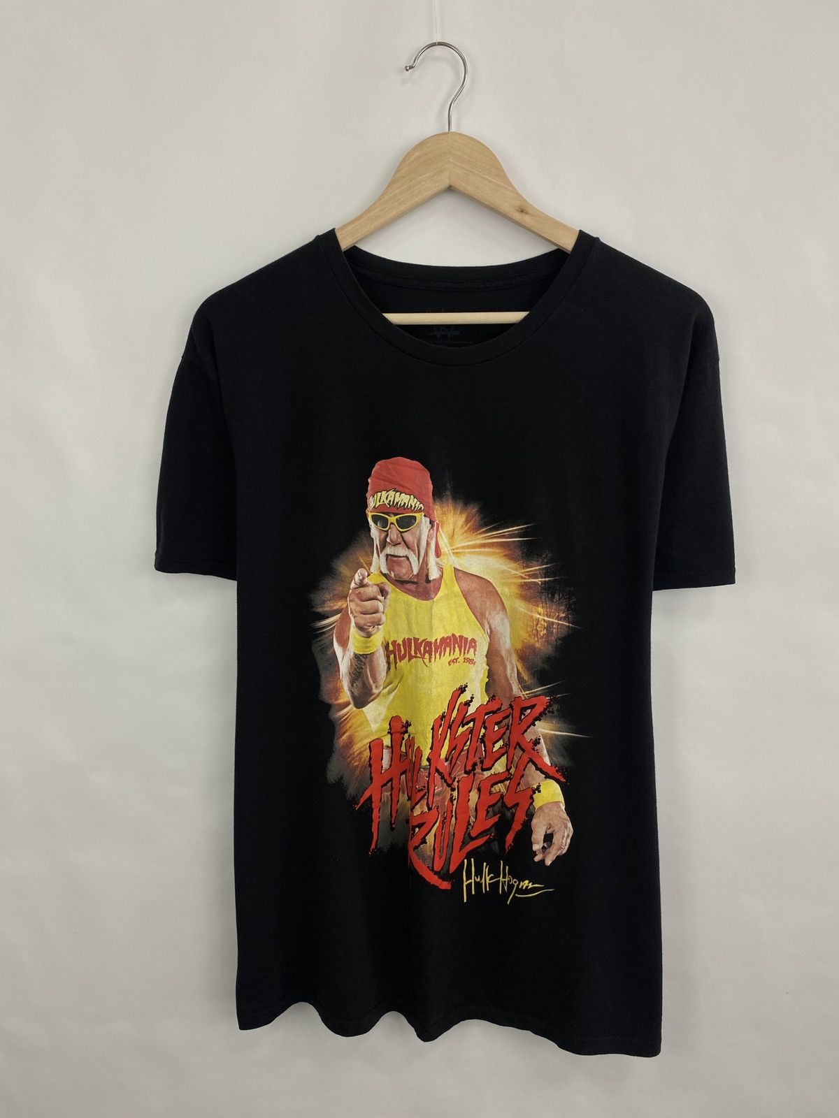 WWE 🇺🇸🔥 Vintage Y2K Hulk Hogan T-Shirt Hulkmania Rare Retro Hype Size US XL / EU 56 / 4 - 3 Thumbnail