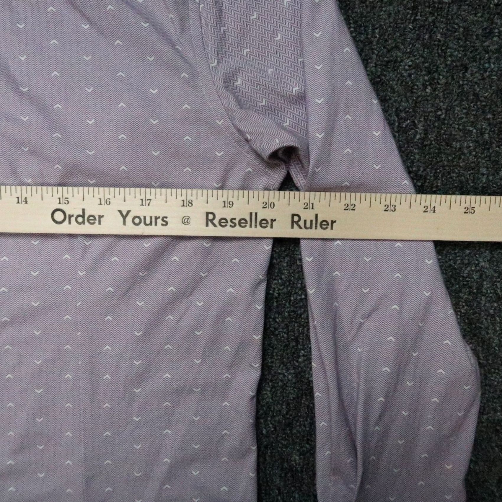 Vintage Buttercloth Shirt Mens Medium Purple Slim Fit Icy Cotton Long Sleeve Chevron Size US M / EU 48-50 / 2 - 6 Thumbnail