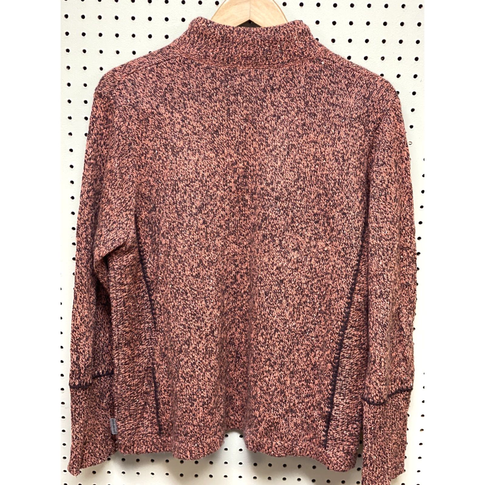 Vintage VINTAGE Woolrich Sweater 1/4 Zip XL Women Red Pullover Wool Heather Amberglow 15% Wool Ladies Size XL / US 12-14 / IT 48-50 - 2 Thumbnail