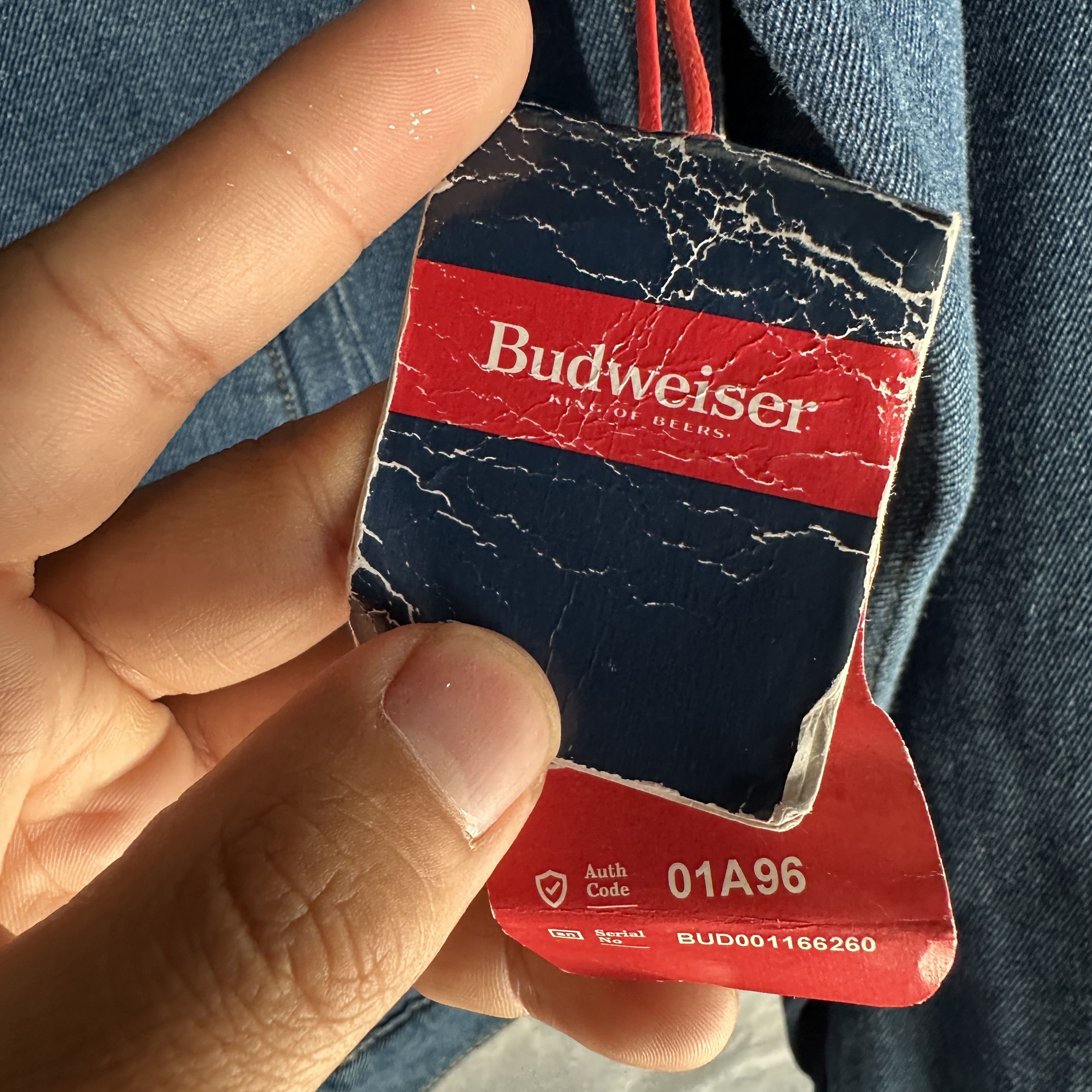 Budweiser Budweiser Bud King of Beers Denim Jacket Mens XL Blue NWT Size US XL / EU 56 / 4 - 8 Thumbnail