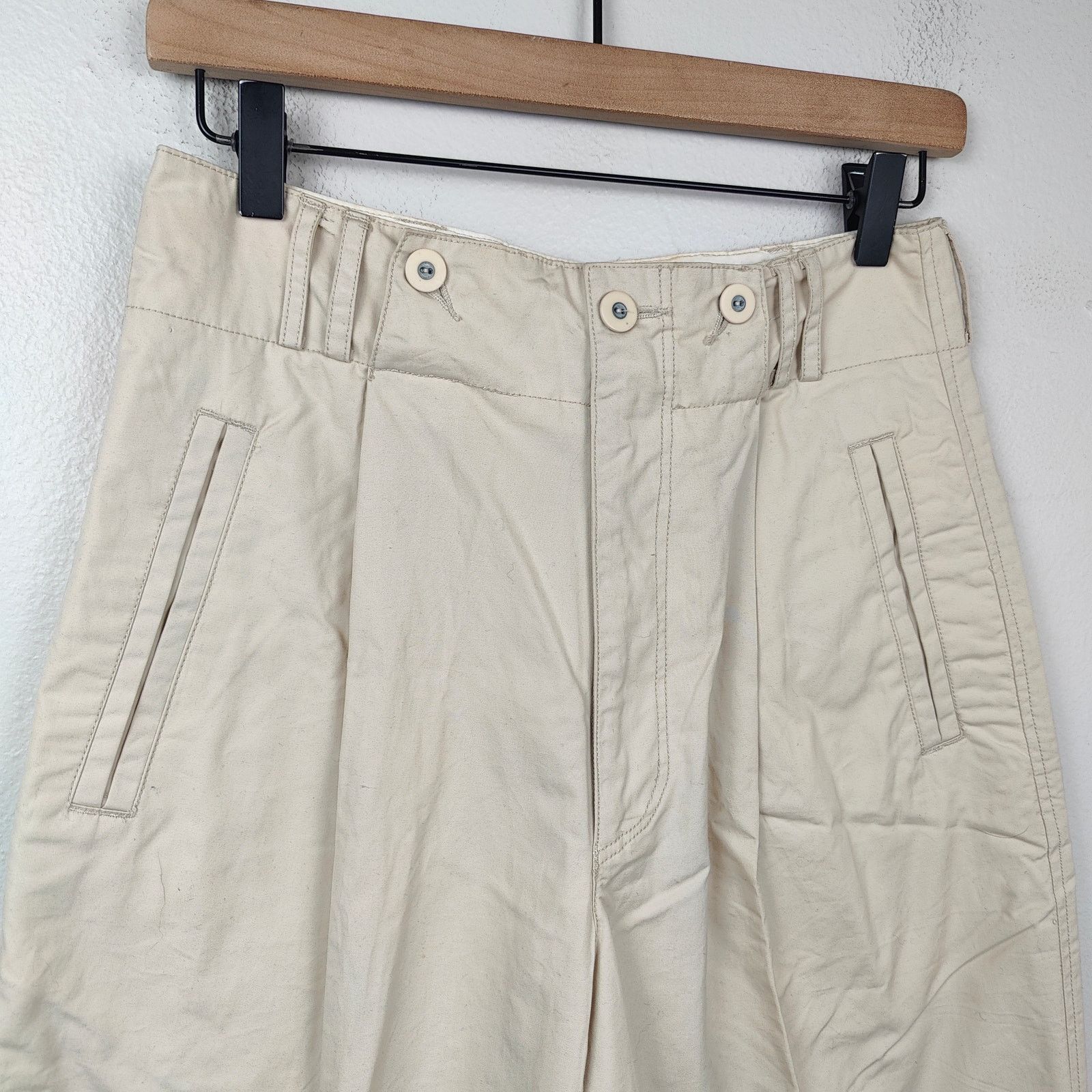 Other Hiromichi Ito Japanese Barrel Pants Mens Medium Khaki Size US 32 / EU 48 - 2 Thumbnail