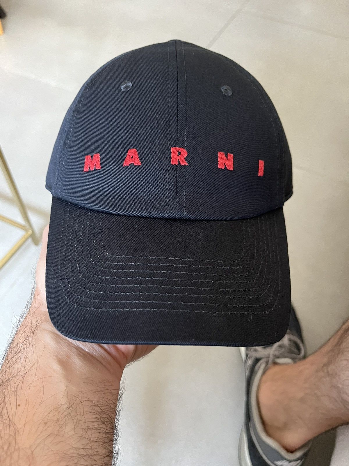 Marni MARNI cotton gabardine logo cap Size ONE SIZE - 4 Thumbnail