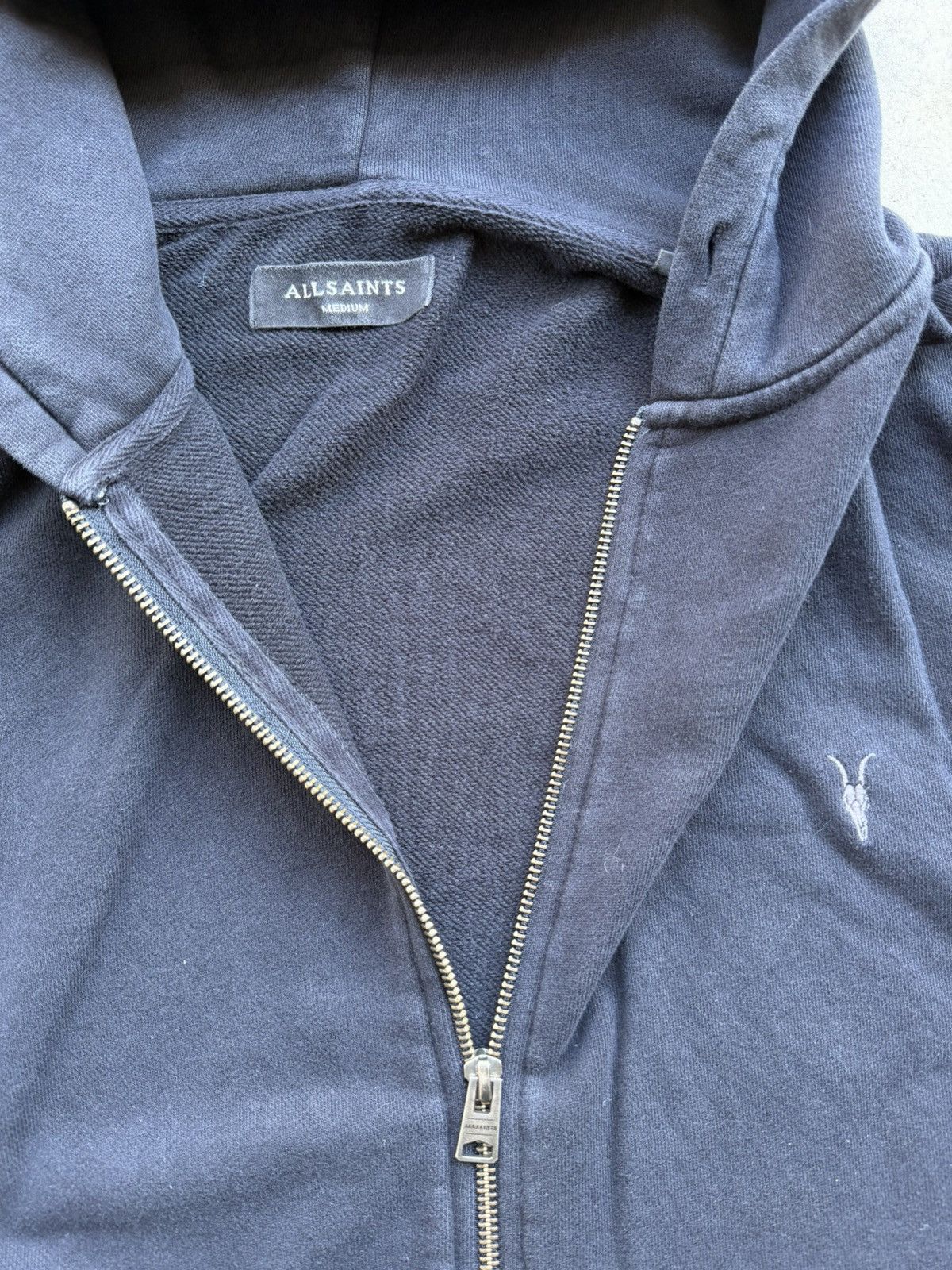 Allsaints All Saints Black Zip-Up Hoodie Size US M / EU 48-50 / 2 - 2 Thumbnail