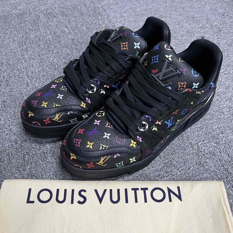 Louis Vuitton Takashi Murakami x Louis Vuitton Black Trainer Sneakers -25 Size US 9.5 / EU 42-43 - 1 Thumbnail