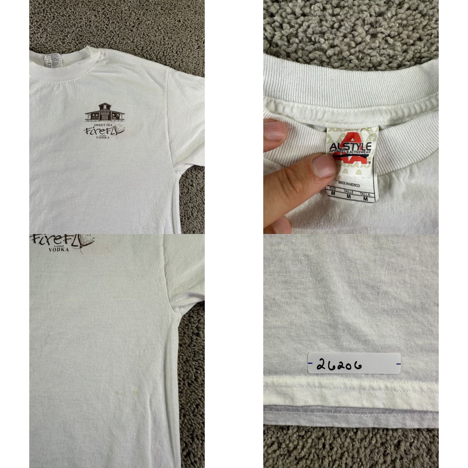 Vintage Firefly Shirt Mens M White Red Solid Logo Cotton T-Shirt Adult M Size US M / EU 48-50 / 2 - 8 Thumbnail