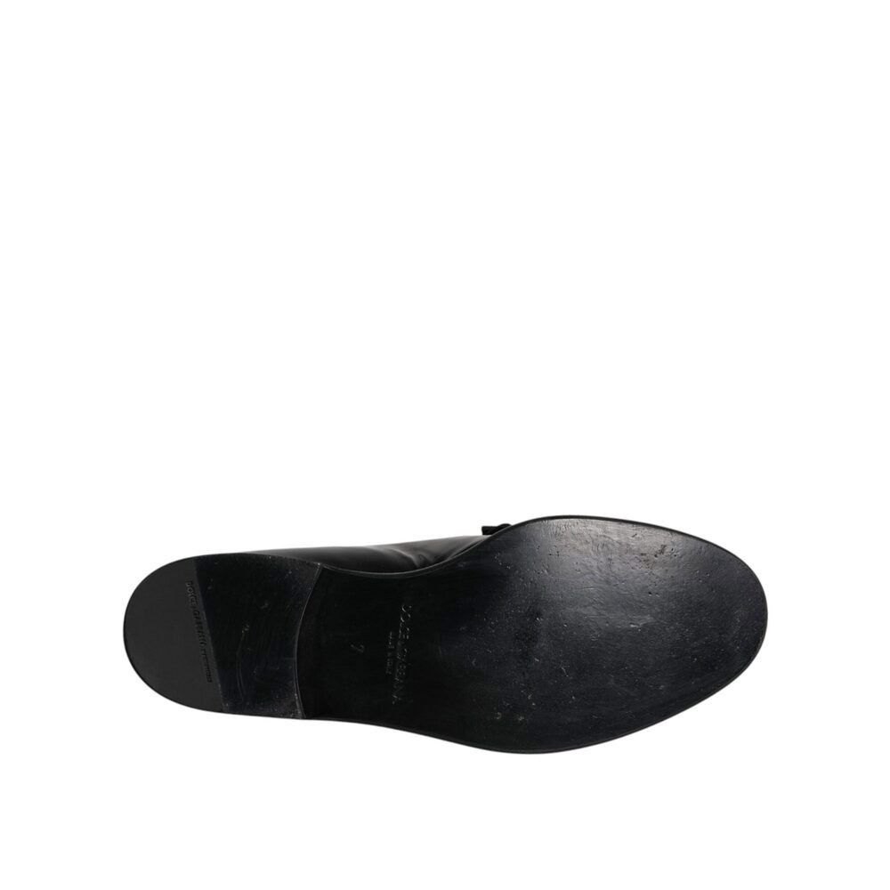 Dolce & Gabbana Dolce & Gabbana Black Leather Loafers Men Formal Dress Shoes Size US 8 / EU 41 - 8 Thumbnail