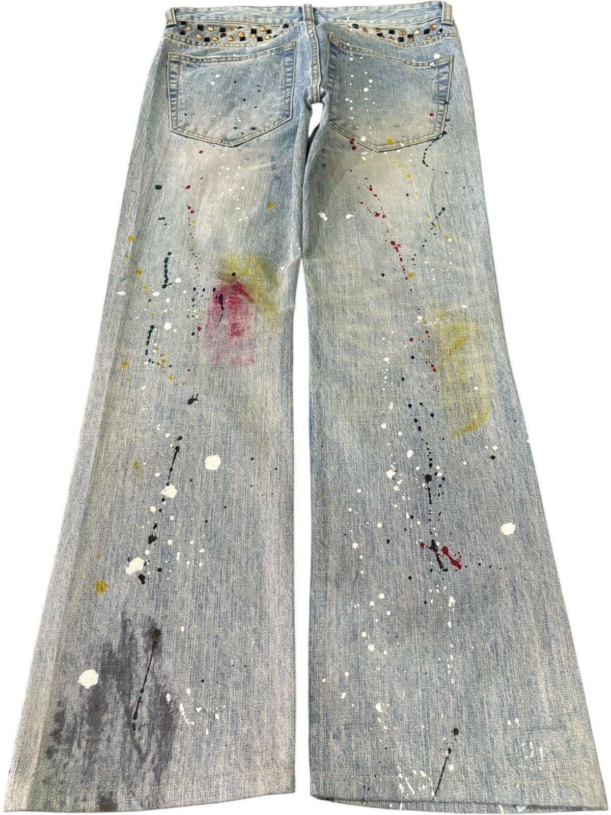 If Six Was Nine Vintage Japanese Brand Crazy Punk Distress Bootcut Jeans Size US 32 / EU 48 - 2 Thumbnail