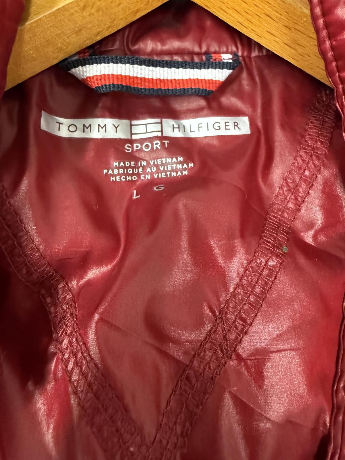 Tommy Hilfiger Tommy Hilfiger Sport Red Quilted Sleeveless Vest Jacket Size Size US L / EU 52-54 / 3 - 3 Thumbnail