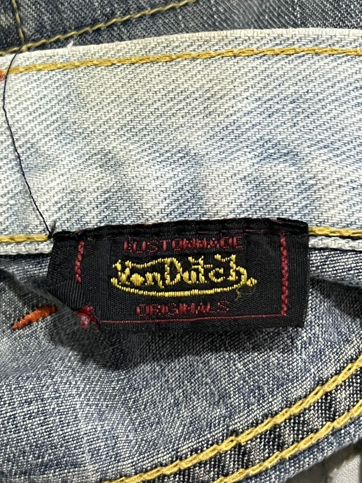 Vintage × Von Dutch Von Dutch Jeans Patchwork Bootleg 90s Baggy Size US 36 / EU 52 - 14 Thumbnail
