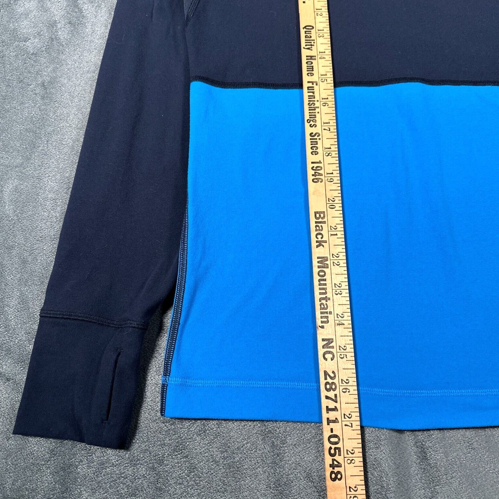 Lululemon Lululemon Velocity Quarter Zip Sweatshirt Mens Small Black Inkwell Cornflower Multicolor Rulu M3662S Size US S / EU 44-46 / 1 - 5 Thumbnail