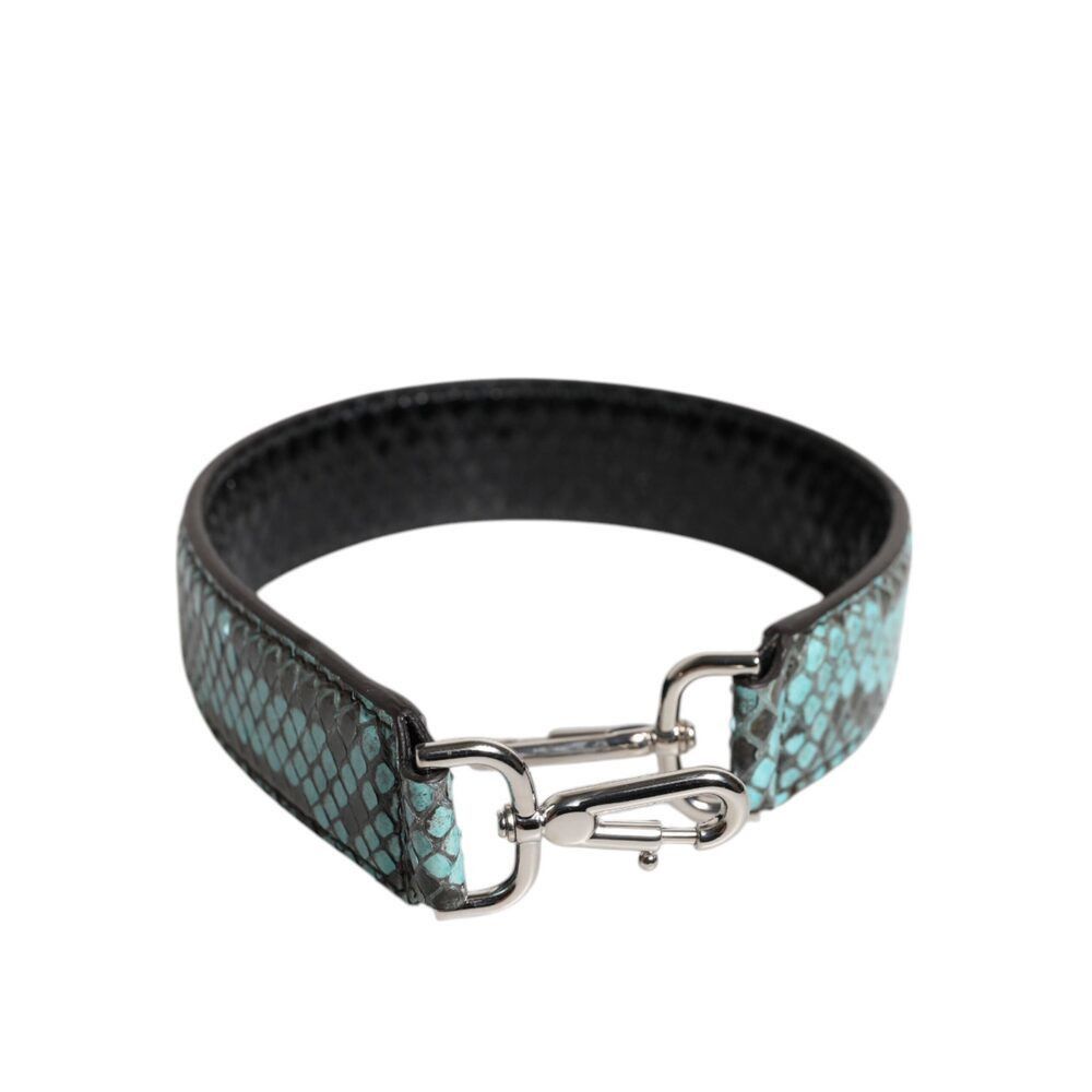 Dolce & Gabbana Dolce & Gabbana Black Blue Exotic Leather Bag Shoulder Strap Size ONE SIZE - 2 Thumbnail