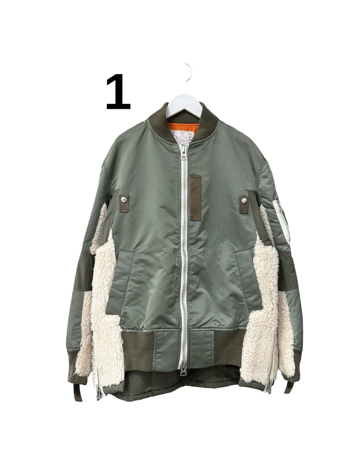 Sacai Sacai F/W 22 Nylon Twill Mix Knit Bomber Jacket | Grailed