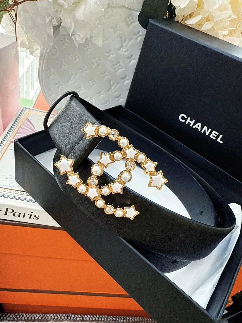 Chanel Chanel White Star Pearl CC Belt Size ONE SIZE - 9 Thumbnail