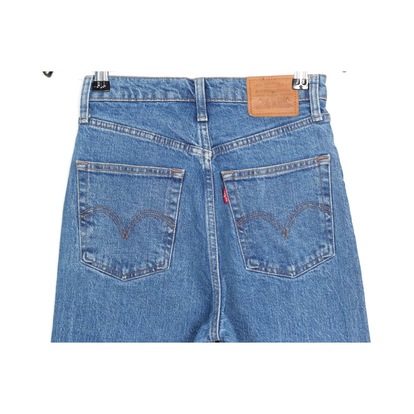 Levi's LEVI’S RIBCAGE STRAIGHT PREMIUM Jeans Women W25 L29 Stretch DZ7568 Size 42" / US 20 - 3 Thumbnail