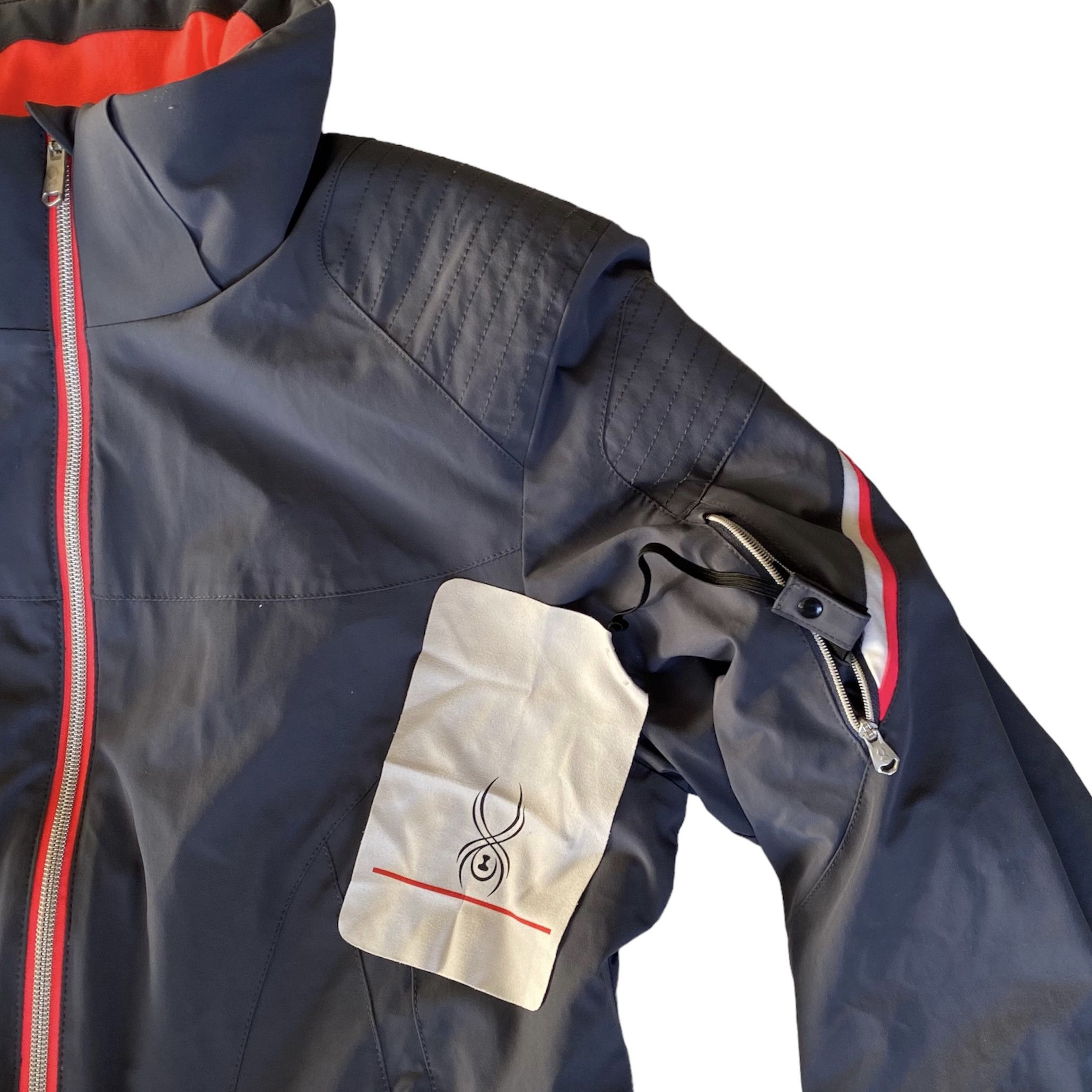 Fall 2015 Spyder Winter Snowboard Jacket Gray Pink Womens 8