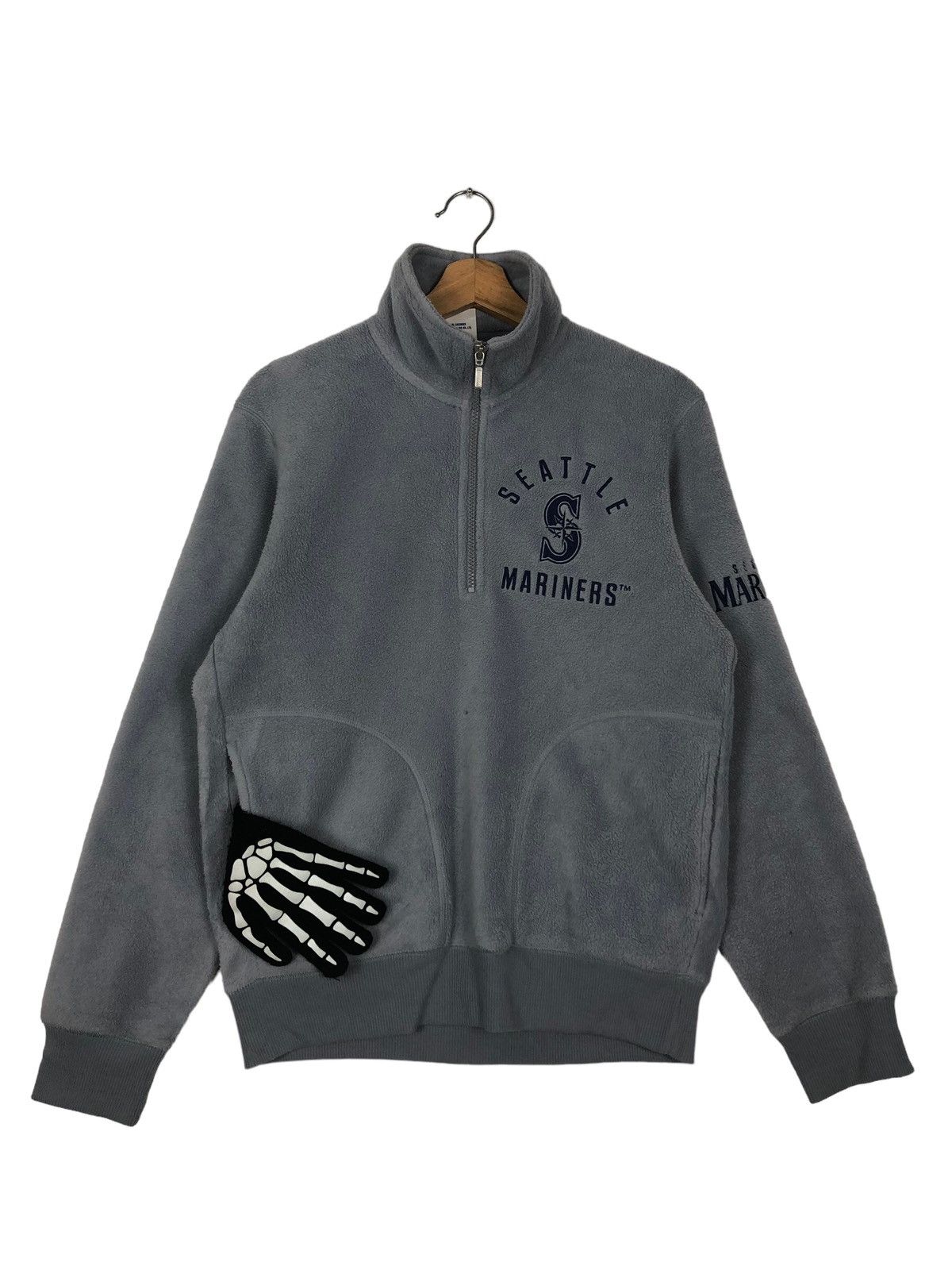 Japanese Brand 🔥90’s Vintage MLB Seatte Marines Fleece Jacket Big Logo Size US M / EU 48-50 / 2 - 1 Thumbnail