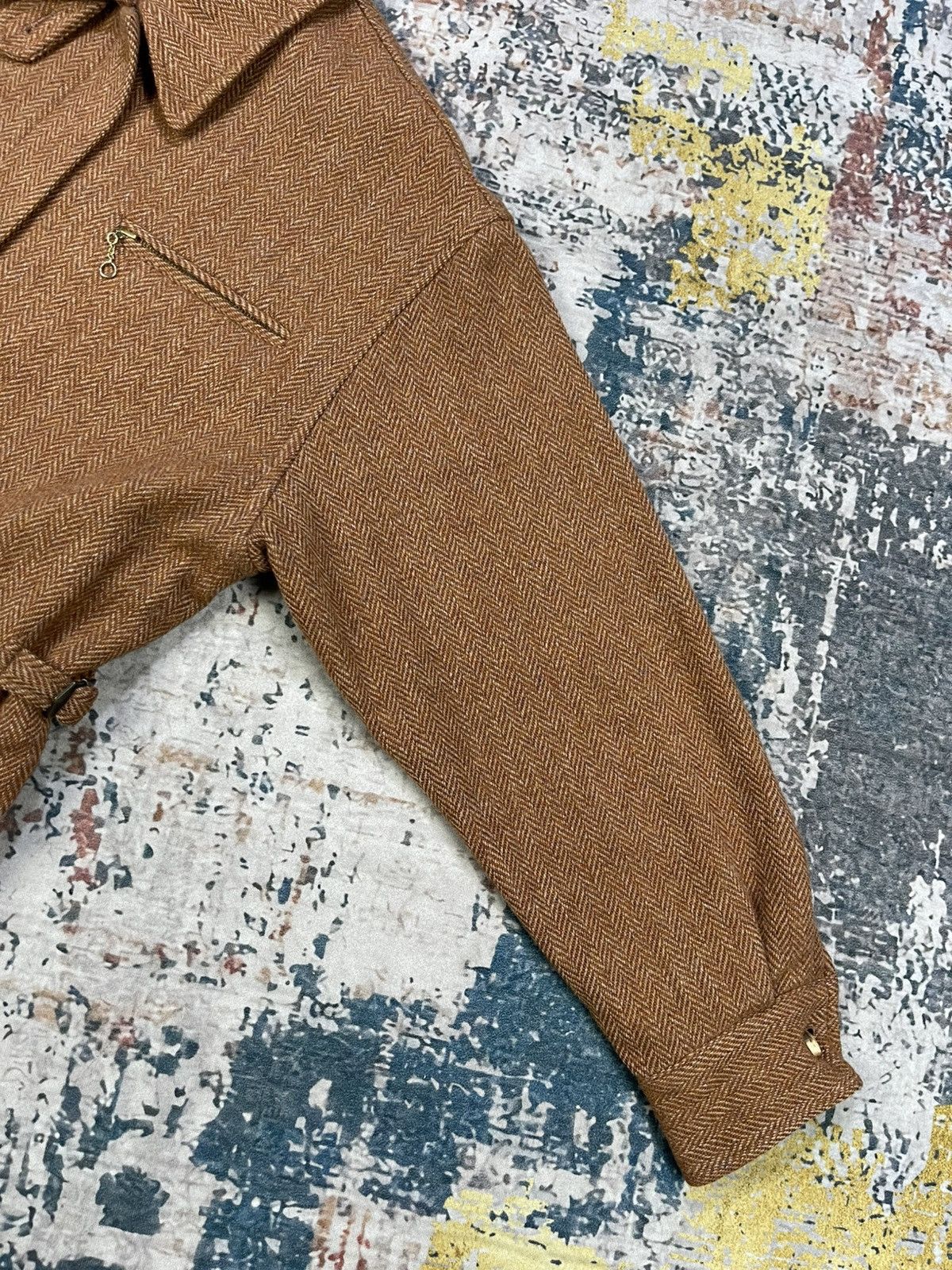 Polo Ralph Lauren Ralph Lauren Herringbone Tweed Half Cinch Equastrian Jacket Size L / US 10 / IT 46 - 2 Thumbnail