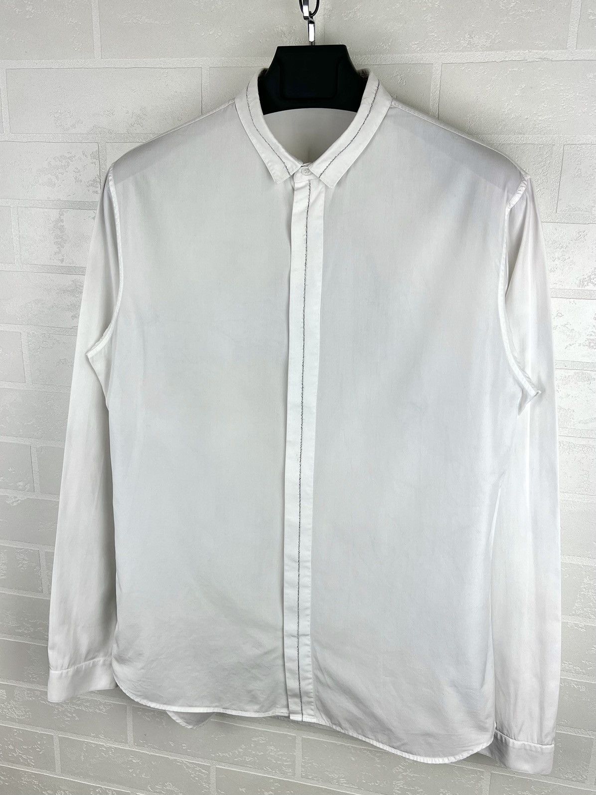 Dior DIOR Shirt Button Up Embroided Metal Stripes White Men's Size US L / EU 52-54 / 3 - 5 Thumbnail