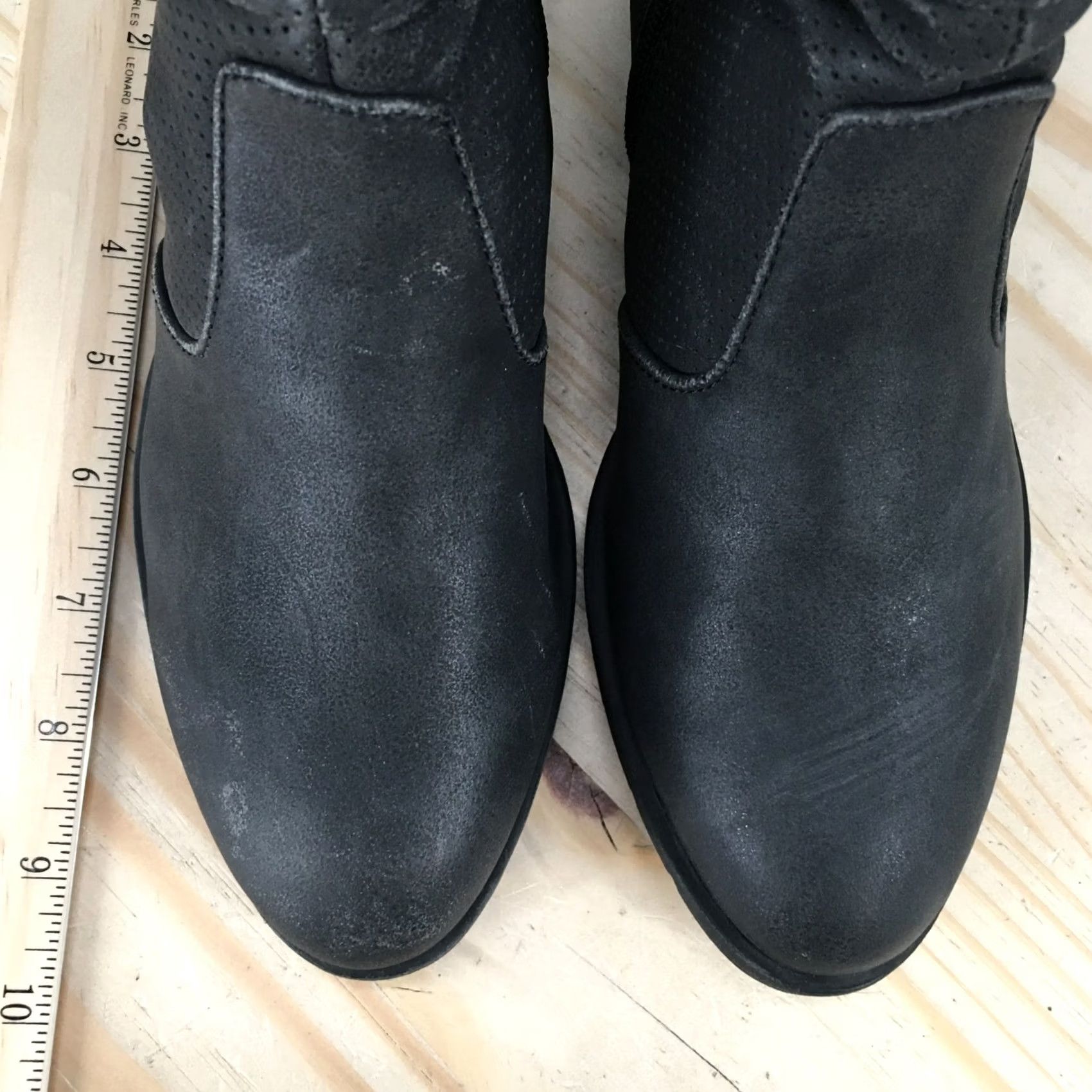 Vintage White Mountain Uptown Ankle Boots Womens 6 M Bootie Zip Faux Leather Black Size US 6 / IT 36 - 5 Thumbnail