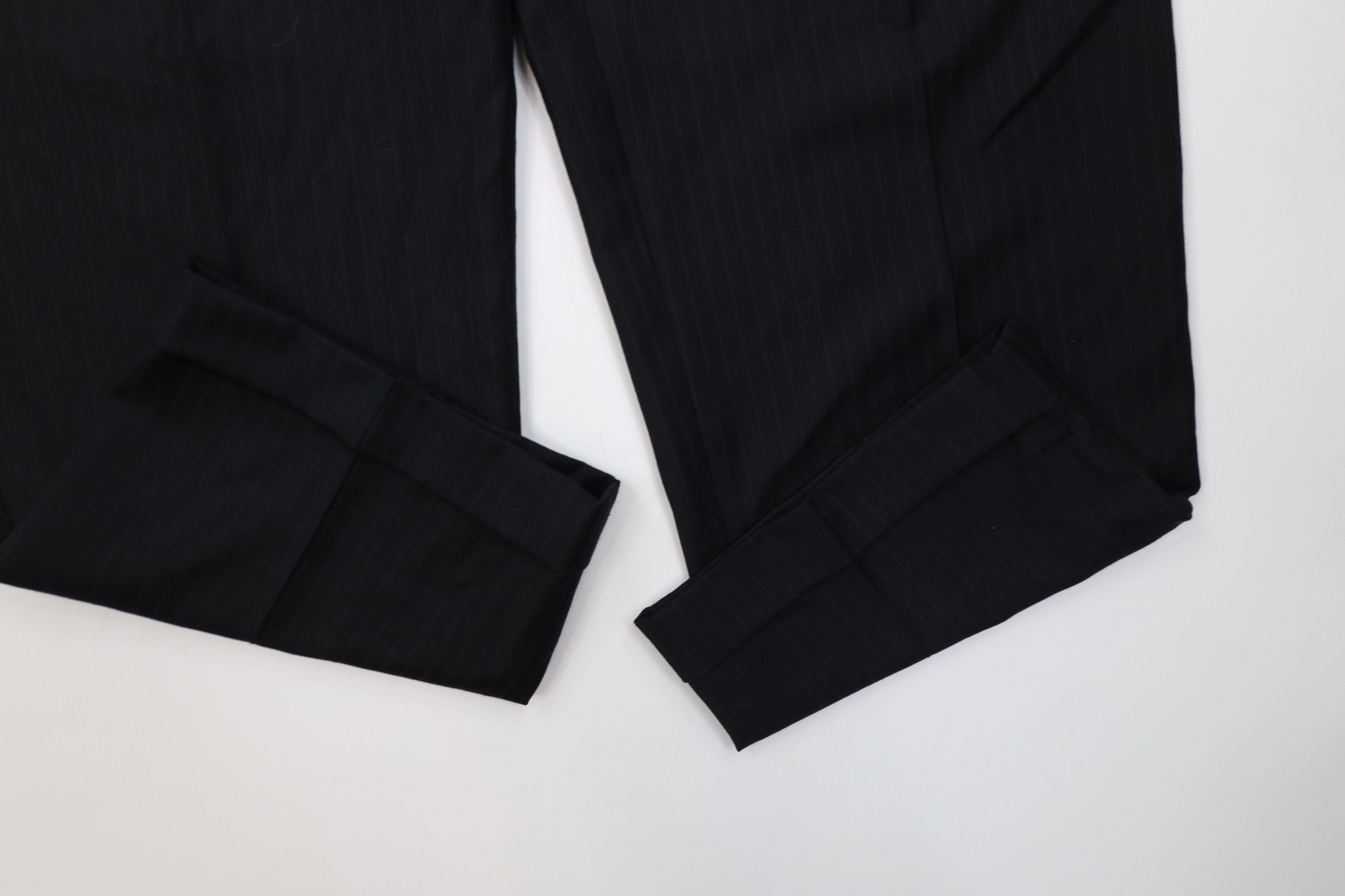 Vintage Vintage 90s Streetwear Wool Knit Wide Leg Chino Pants Black Size US 38 / EU 54 - 5 Thumbnail